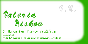 valeria miskov business card